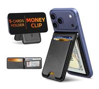 Magsafe - Portafoglio con clip per soldi, portafoglio magnetico più resistente per iPhone 16/15/14/13/12, finestra d'identità, porta carte di credito, pelle vegana, blocco RFID, non per 13/12 Mini