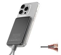 Magsafe Power Bank 5000mAh, Caricatore Portatile Magnetico, Slim PD 20W Ricarica Rapida Wireless PowerBank, USB-C Battery Pack cavo di Ricarica con Cordino per iPhone 16/15/14/13/12/Pro/Pro/Max