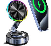 Magsafe - Supporto magnetico wireless per auto, ricarica rapida da 15 W, regolabile a 360° e potente aspirazione a vuoto, per iPhone 12-17 e telefoni Android