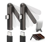 MagSync Supporto per telefono con adattatore USB C, adattatore per cavalletto compatto 2 in 1, ricarica rapida da 60 W durante la visione, design ad angolo retto, supporto da scrivania per la