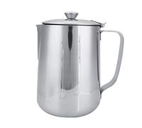 MAGT Bricco per Latte, 2000ML Brocca per Schiumare in Acciaio Inossidabile con Coperchio Brocca per Latte per Cappuccino ed Espresso