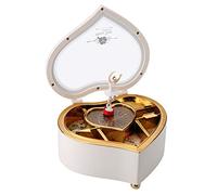 MAGT Carillon, 14,5 * 14,5 * 7 cm Carillon Musicale a Forma di Cuore Carillon Rotante Ragazza Che Balla per Bambini