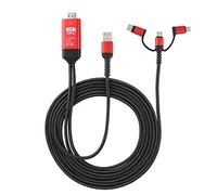 MAGT Cavo Adattatore da USB C a HDMI, 3 in 1 Cavo USB C a HDMI 1080P 2K 60Hz Video HDTV Convertitore per iPhone per Samsung