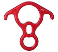 MAGT Discensore Arrampicata, 50KN Attrezzatura da Arrampicata di Alluminio Otto Discensore Rappel Dispositivo per Arrampicata Calata Assicuratore Alpinismo (Rosso)