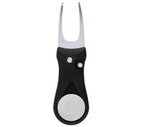 MAGT Forcelle da Golf Strumento di Riparazione Divot Golf, 11 x 3,2 x 1,5 cm in Acciaio Inossidabile 304 per Pratica Dell'allenamento (Nero)