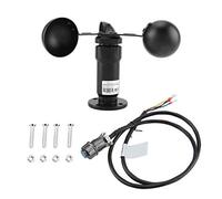 MAGT Sensore Vento Anemometro per di velocità del Vento Uscita Segnale a impulsi Sensore di velocità del Vento in Lega di Alluminio Anemometro Pratico Anemometro di velocità del Vento 3 Tazze