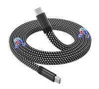 Magtame Cavo USB C, cavo magnetico da USB-C a USB-C da 60 W (3 A), cavo di ricarica USB C piatto da 1 m, in nylon intrecciato di tipo C, compatibile con dispositivo USB-C per Samsung, nero