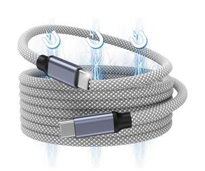 Magtame Magnetic USB C to USB C Cable 5ft - 240W 5A Fast Charging Type C Nylon Braided Original Design
