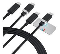 Magtame StayCable - 2 cavi magnetici da USB C a USB C, 3,3 ft/1 m, 3 A, 60 W, cavo di ricarica di tipoC, anti-goccia, in nylon intrecciato per letto, scrivania, auto