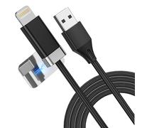 Magtame StayCable Cavo USB A a Lightning con magnete Keeper 1M/3.3FT, ricarica rapida e sincronizzazione dei dati, cavo di ricarica intrecciato anti-confusione per i-Phone 12, 13, 14, accessori da