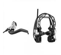 Freno Singolo Magura HS33 R Argento con Leva 2 Dita, 2000mm - V-brake Idraulico Top di Gamma