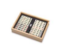 Cayro - Mah Jong - + 8 Anni - Modello In Legno - Gioco Da Tavolo Per Bambini E Adulti - Scatola Con Coperchio Scorrevole Per Riporre Le Fiches - Da 2 A 8 Giocatori