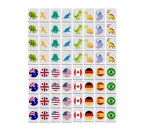 Mah Jongg Giochi, Gioco Mahjong | Piastrelle Di Blocco Di Gioco Con Motivo Bandiera 65PCS - Giochi Di Puzzle Blocco, Gioco Di Chip Mahjong, Blocchi Di Giochi Di Festa Per Adulto