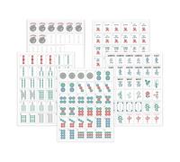 Mah Jongg Learning Cards - Portable Mahjong Guide With Rules For Beginners and Party Play, Easy Reference Card Set Men Women Boys Girls Teens Youth, Family Friends Game Night, Educational Fun Party