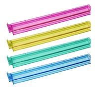 Mah Jongg Rack - Set di 4 vassoi trasparenti per piastrelle in acrilico, organizer per treni messicani, e altro ancora, 47 x 8,1 x 3,2 cm