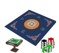 Mah Jongg - Tappeto antiscivolo Mah Jong, telo pieghevole Mahjong, tappetino da gioco di protezione portatile Mahjong, rivestimento in morbido poliestere per gioco da tavolo, accessorio da tavolo