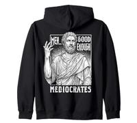 mAh, va Bene così, mediocri, Divertente, filosofia Greca Felpa con Cappuccio