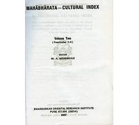 Mahabharata Cultural index - Vol. II, Fasc I to IV