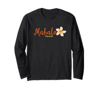 Mahalo Frangipani Hawaii Maglia a Manica