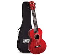 Mahalo Hano - Ukulele da concerto, colore: Rosso/Trasparente