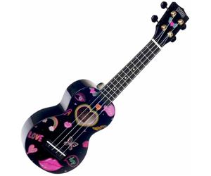 Mahalo Heart Heart Black Ukulele soprano