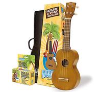 Mahalo Learn 2 Play - Ukulele soprano, con kit essenziale, Marrone trasparente.
