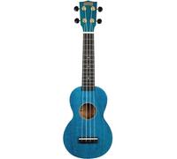 Mahalo Slimline Series - Ukulele soprano con borsa per il trasporto, colore: Blu trasparente