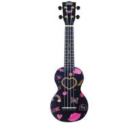 Mahalo Soprano Ukulele con cuori e fiori