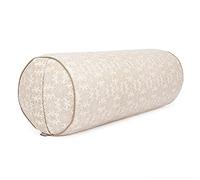 Maharaja Collection, cuscino bolster per yoga, con imbottitura di farro, rivestimento in 100% cotone (spinato), removibile, 65 cm, diametro di 23 cm