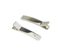MAHAVIMOKSA Clip a coccodrillo nere da 50 mm con doppi rebbi per fai da te (argento, 50 pezzi)