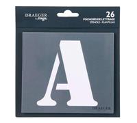 mahé le17 - Set di 26 Stencil Lettere plastica Trasparente 5 x 5 x 0,1 cm