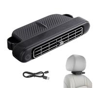 Mahiot Ventola di raffreddamento portatile per sedile auto, ventilatore USB per auto che soffia aria fredda con 3 modalità di velocità, doppio vento regolabile a 180° (Layout a griglia)