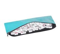 Mahjong Bag - 16.5x45cm Portable Empty Waterproof | Empty Mahjong Carrying Case | Blue American Mahjongs Zipper Bag For Home Daily Outdoor Traveling Vacation Camping Picnic Rv Party Gathering