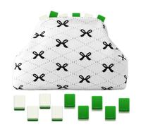Mahjong Bag Aesthetic Pattern- Geometric Weave Trim, Store Tile Game Card P | Magnetic Closure Mahjong Tiles Bag Mahjong Bag Aesthetic Pattern Woven Dice Car Wedding Vacation Travel Beach Home Party Game