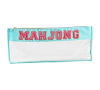 Mahjong Borsa Zip Storage | Scatola in PVC trasparente per pietre | Organizzatore impermeabile a grande capacità | Viaggia quotidianamente usa la serata di giochi per feste all'aperto