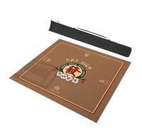 Mahjong Card Game Mat, Tappetino copritavolo Mahjong con custodia multicolore, dimensioni multiple(Brown,59.1x59.1inch/150x150cm)