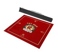 Mahjong Card Game Mat, Tappetino copritavolo Mahjong con custodia multicolore, dimensioni multiple(Red,51.2x51.2inch/130x130cm)