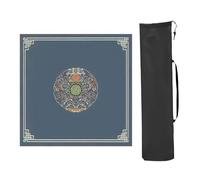 Mahjong Card Game Mat, Tappetino da gioco Mahjong con custodia antiscivolo, multicolor, dimensioni multiple(Blue,27.55x27. 55in)