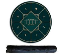 Mahjong Card Game Mat, Tappetino da tavolo rotondo poker con borsa for il trasporto for 8 giocatori, verde, dimensioni multiple(0.6 x 0.6 M)