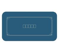 Mahjong Card Game Mat, Tappetino for layout di gioco poker for tavolo da casinò Texas Hold'em, dimensioni multiple multicolori(Blue,S)