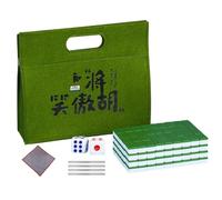 Mahjong cinese, Mahjong Token Set - Piccolo gioco da tavolo Mahjong,Mahjong gioco da tavolo, gioco per famiglie Mahjong tra cui tovaglia, borsa per il trasporto, dadi e righello per piastrelle p