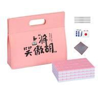 Mahjong cinese set, set di piastrelle Mahjong,Piccolo gioco da tavolo Mahjong | Gioco da tavolo Mahjong, gioco Mahjong per famiglie tra cui tovaglia, borsa per il trasporto, dadi, righello