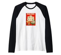 Mahjong Crack Dot Bam Gioco Giocare Divertimento Maglia con Maniche Raglan