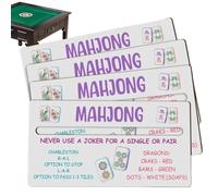 Mahjong - di linee, 4 pezzi, in legno, per principianti | Guida alle linee delle carte Mahjong adatta per viaggi, feste di Natale, tutti i giocatori, competizioni, strategie, ecc