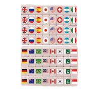 Mahjong Game Set Toy - Gioco Interattivo Di Combinazione Di Piastrelle, Di Modelli Di Bandiere | Attività Di Formazione Cerebrale Per Lo Sviluppo Di Abilità Strategiche, Collezione Di