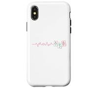 Mahjong Giocatore Battito cardiaco ECG Pulse Piastrelle Gioco Cinese Custodia per iPhone X/XS