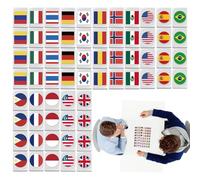 Mahjong Gioco Blocchi di Gioco di fuga in riva al mare, Giochi di gioco Mahjong 64 tessere con motivo bandiera, Blocchi di gioco in riva al mare 64 piastrelle da 34 mm per amici, donne, ragazze