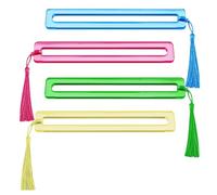 Mahjong Line Finder - Set di 4 regolatori in acrilico Mahjong Card Guide Ruler for Strategy Tracking, Clear Alignment Tool with Card Highlight Function Guide for Competition Players Game Table, Game