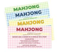 Mahjong Line Reader 4 Pezzi Strumento Acrilico Adatto Ai Principianti | Strumento Strategico Assistente Regole per Anziani e Principianti Feste Familiari Serate di Giochi Club