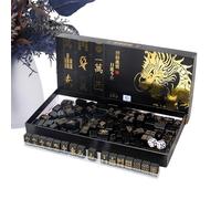 Mahjong Mattonelle - 144 pezzi completi e portatili | Include 2 4 supporti, kit di gioco durevole per principianti adulti per casa, viaggi, feste e vacanze, dive